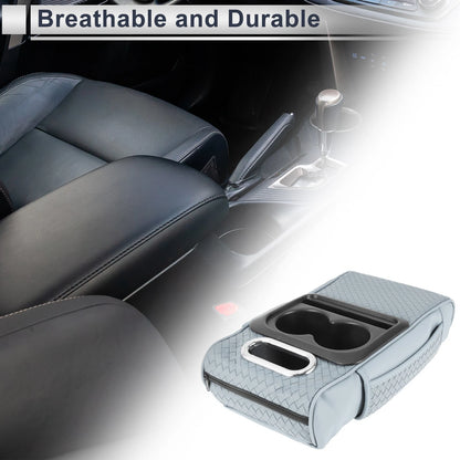 Center Console Cover for Car (13.78"x7.09"x2.76", Light Blue)