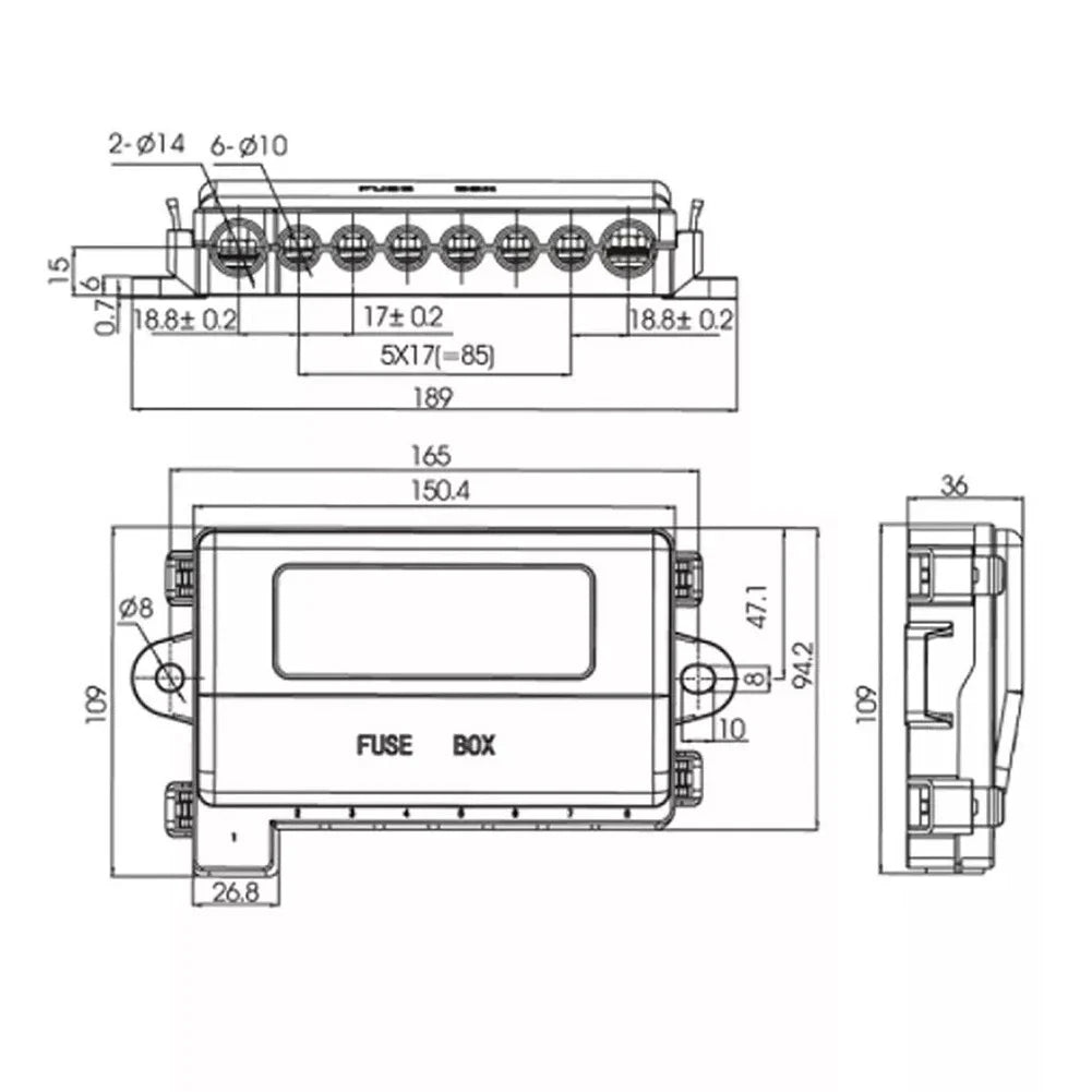Midi Fuses Box for Automotive RVs & Boats