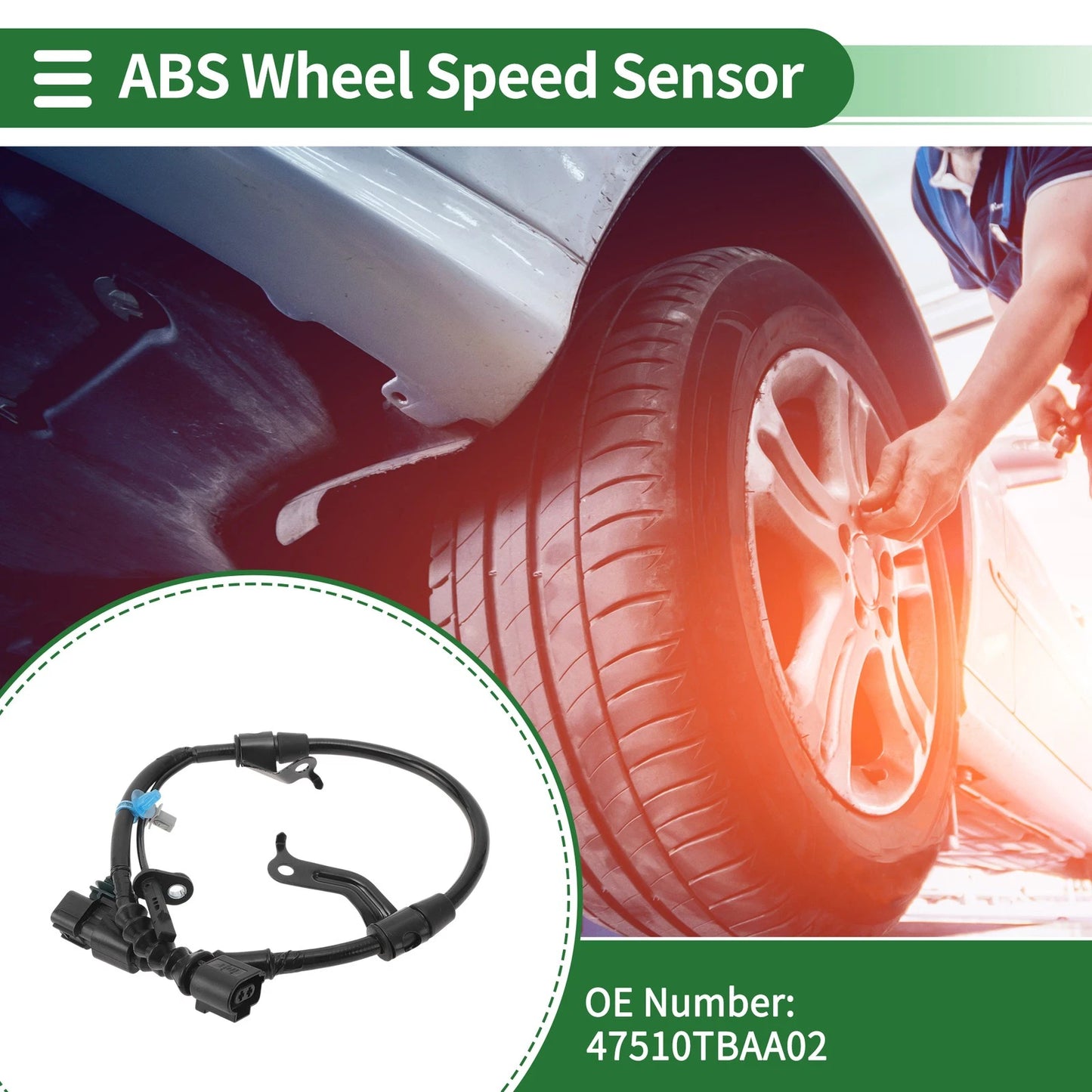 ABS Wheel Speed Sensor No. 47510TBAA02 for Honda Civic (2015–2022)