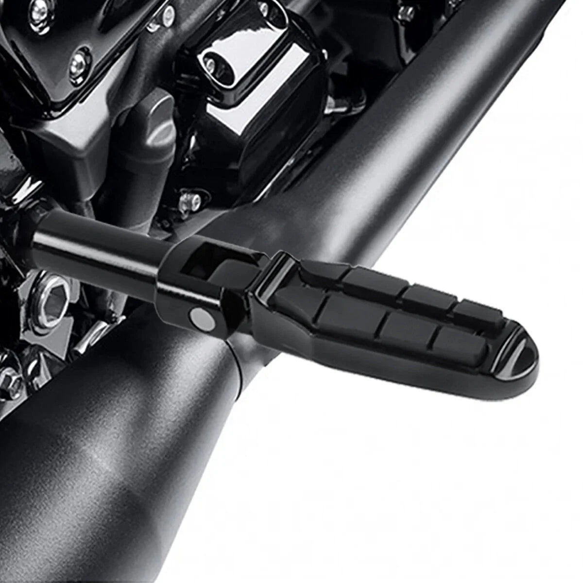 Black Rear Passenger Foot Pegs for Harley Softail Standard Low Rider (2018-2025)