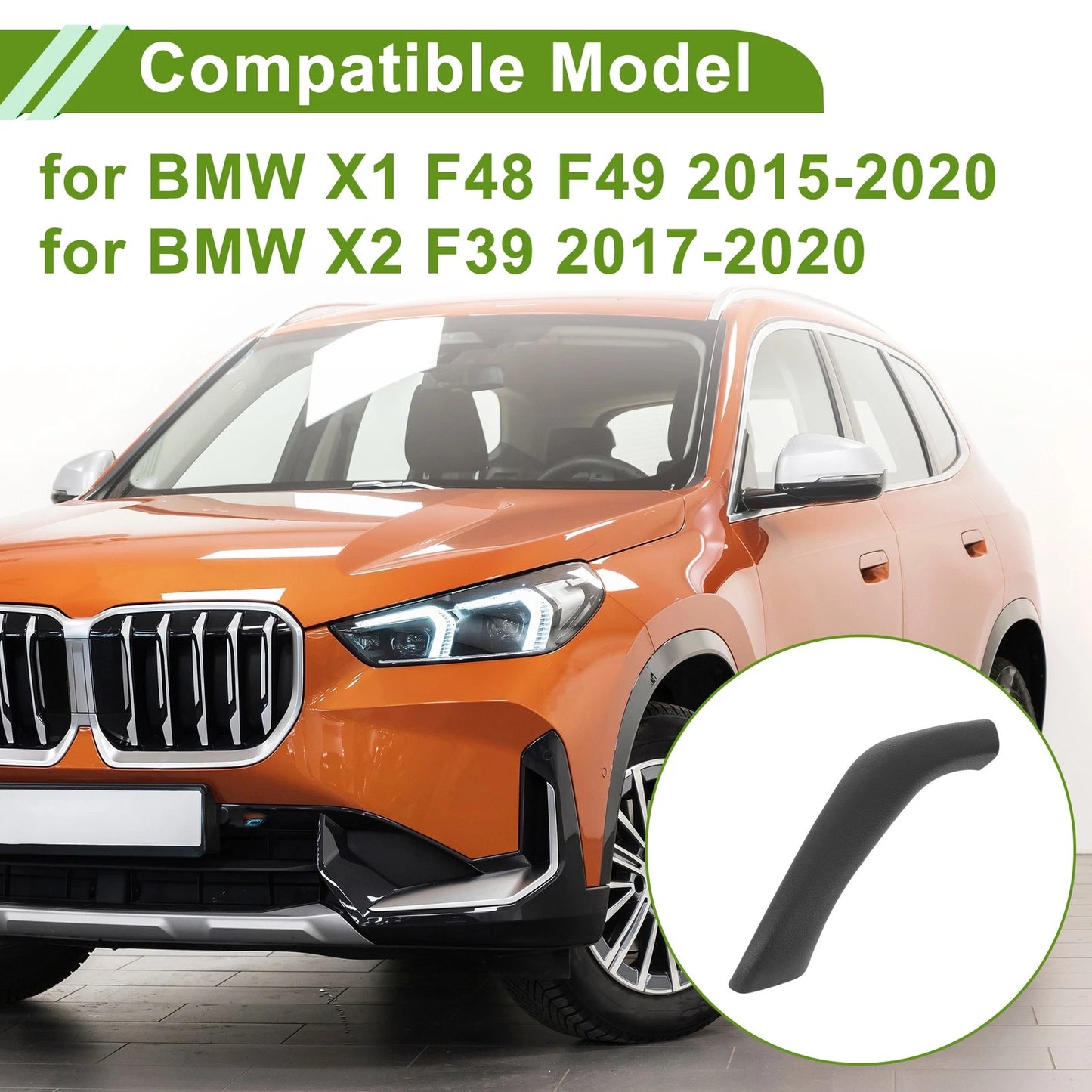 Door Panel Handle Pull Trim Cover for BMW X1 F48 F49 (2015–2020) No. 51417937515