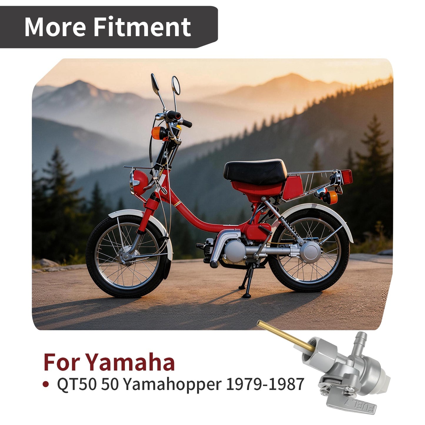 Fuel Petcock Valve Assembly for Yamaha QT50 (1979–1987)
