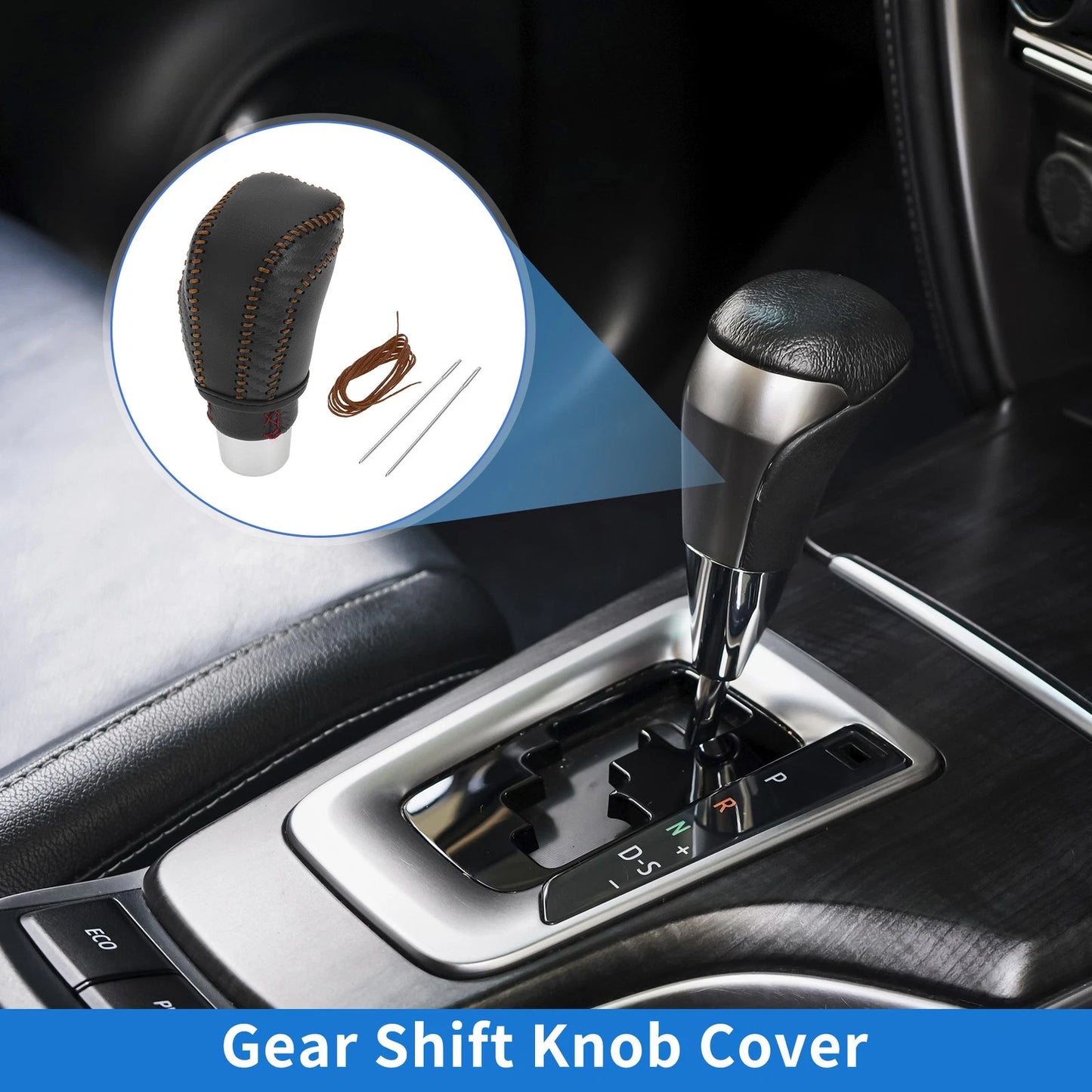 Gear Shift Knob Cover for Toyota Camry (2018–2023) Black Carbon Fiber