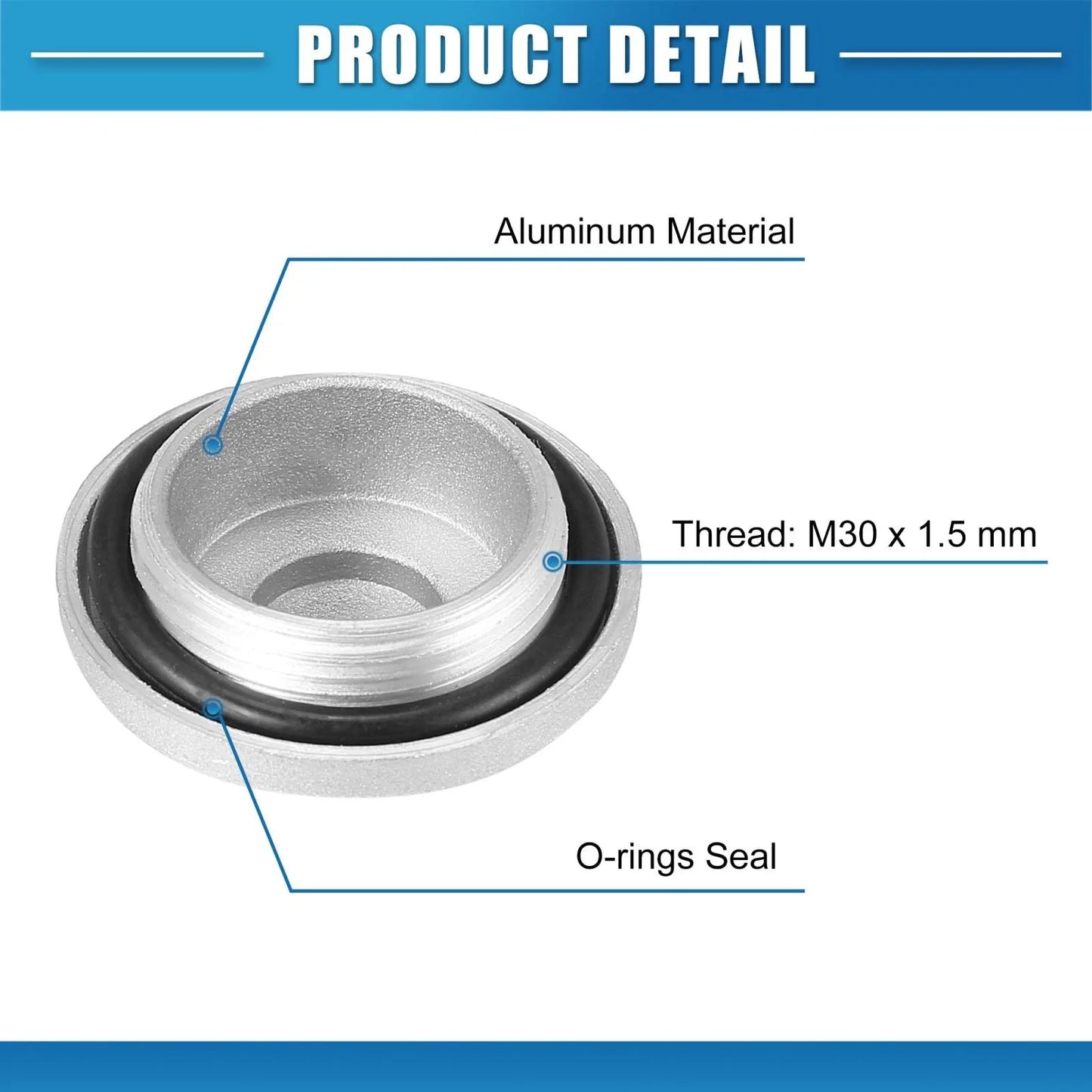 2 x Motorbike Tappet Covers for Honda CB350, CB750, GL1000, VTX1800C