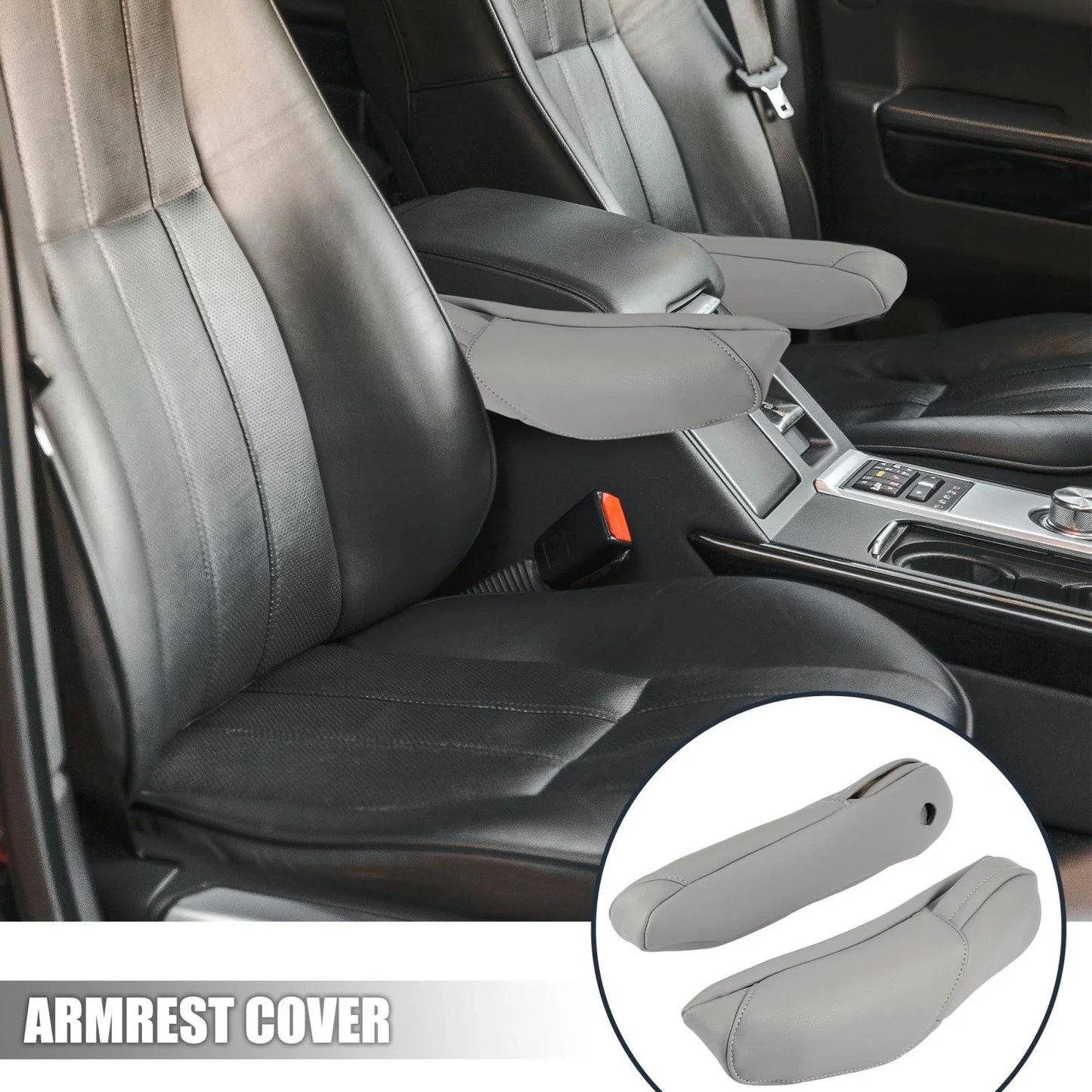 Front Seat Armrest Covers for Honda CR-V (2010-2011) - Gray - 1 Pair