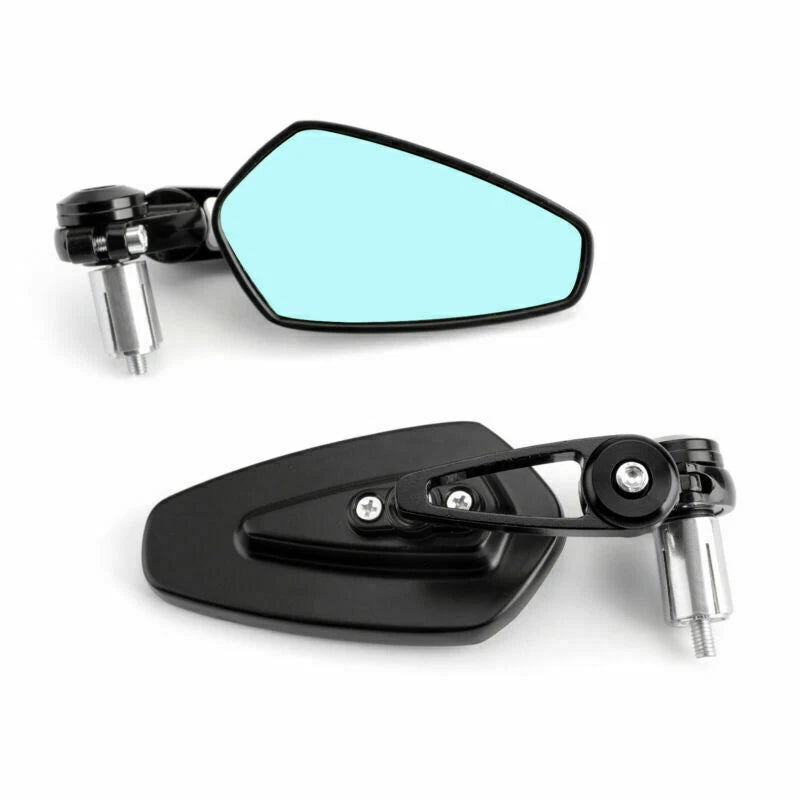 1 Pair Black Handlebar End Mirrors for Universal Motorcycle