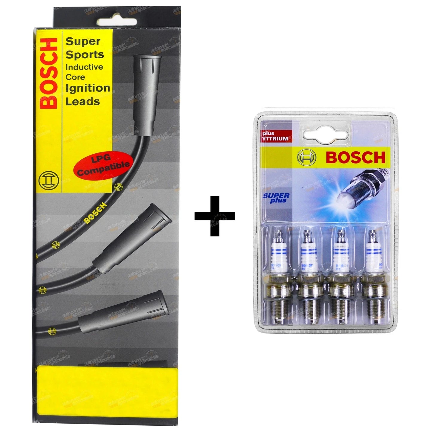 Spark Plugs and Ignition Leads Kit for Ford Laser KA KB (1981–1985)