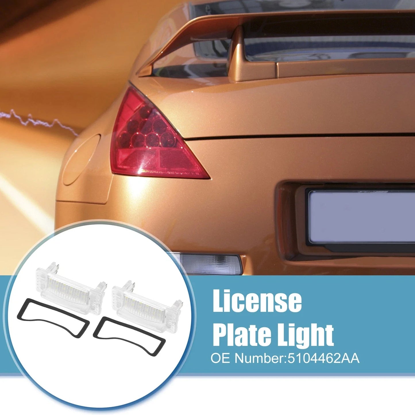 2 x Car License Plate Lights for Mercedes-Benz Sprinter 1995-2006
