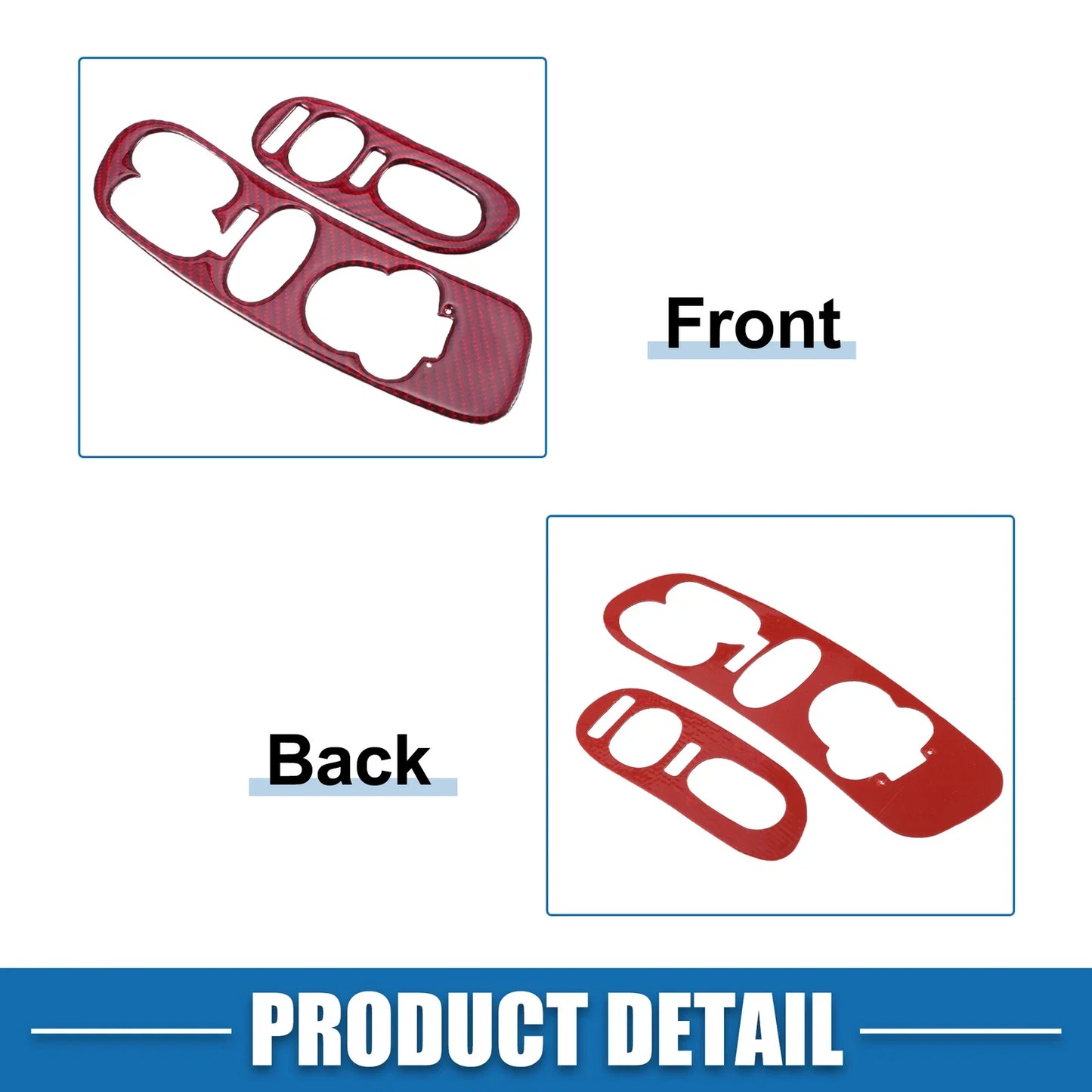 Window Lift Switch Covers for Chevy Corvette C5 1998-2004 Red (2 x)