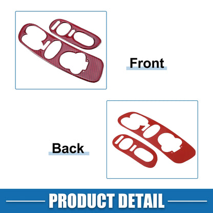 Window Lift Switch Covers for Chevy Corvette C5 1998-2004 Red (2 x)