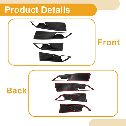 Interior Door Handle Bowl Cover Trim for VW ID.6 (2021–2023) Woodgrain Brown