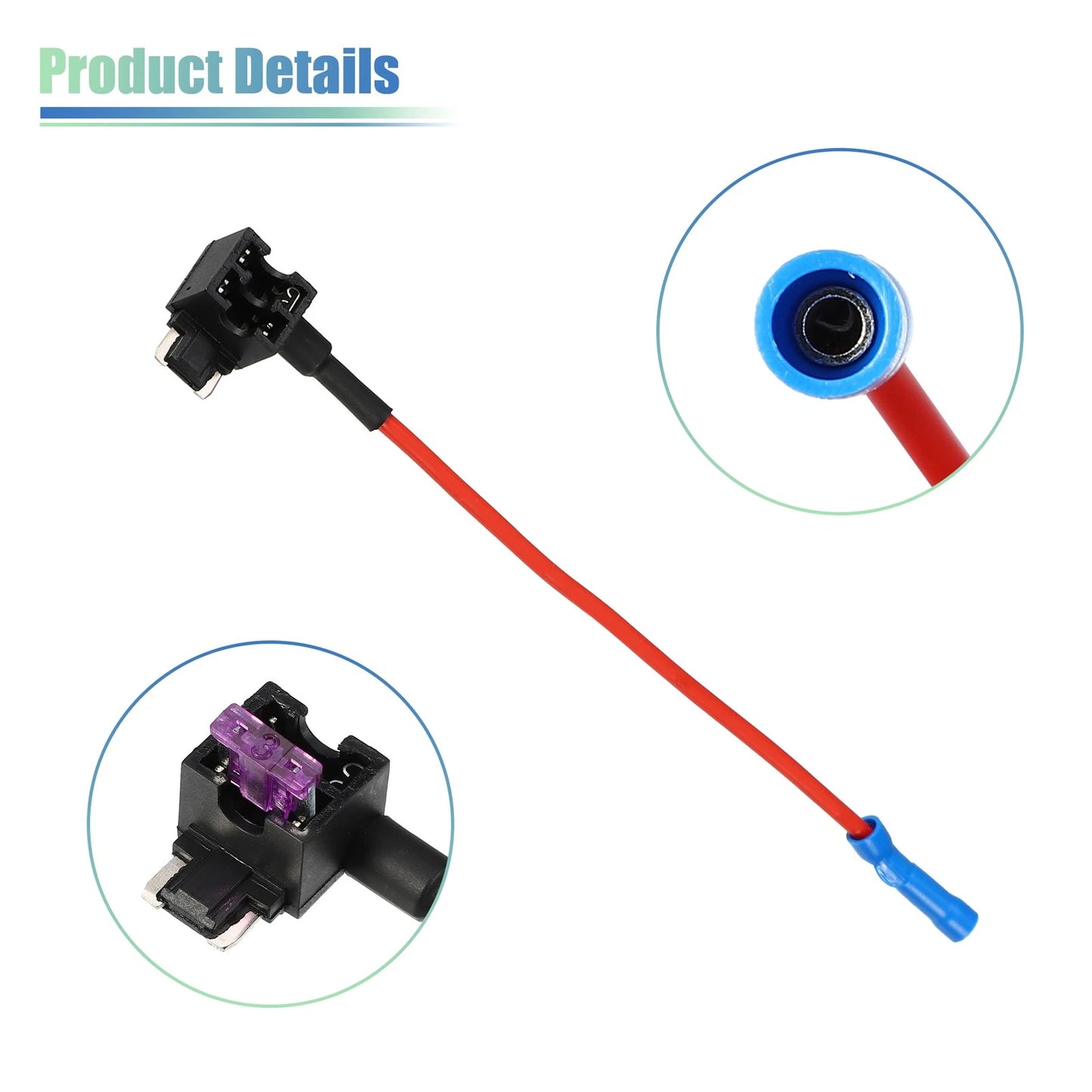 Set of 7 Car Fuse Taps for Universal Use with 3A Low Profile Mini APS Fuse