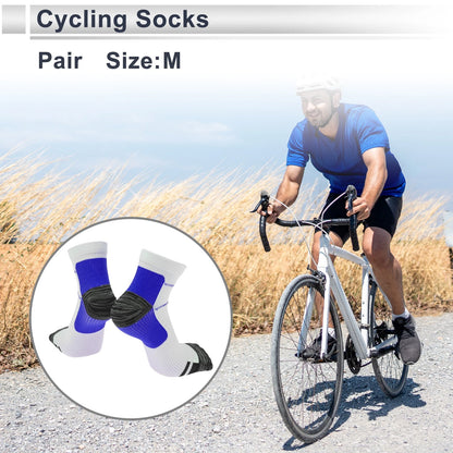 Cycling Socks Anti-Friction Shock Absorption Low-Cut White (2023)