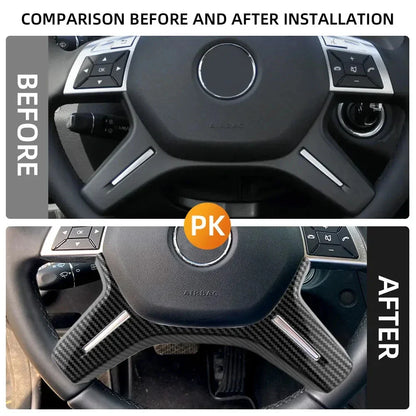 Carbon Style Steering Wheel Trim Cover for Mercedes-Benz ML-Class (2011–2014)