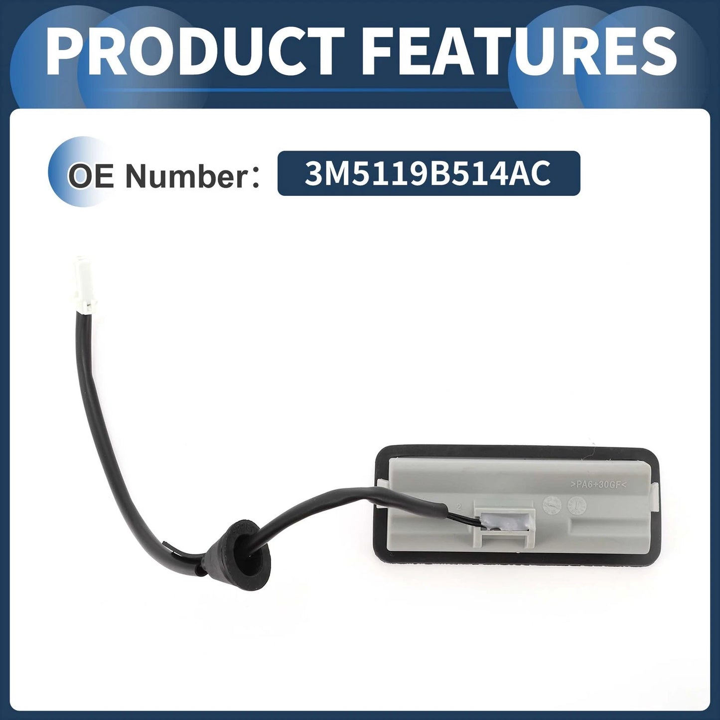 Tailgate Trunk Release Switch for Ford Focus II, C-MAX (2005–2011) No. 3M5119B514AC