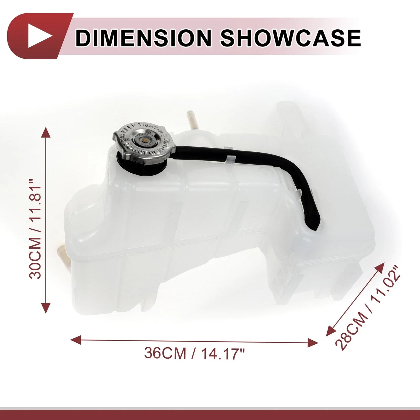 Coolant Expansion Overflow Tank with Cap for Dodge Charger