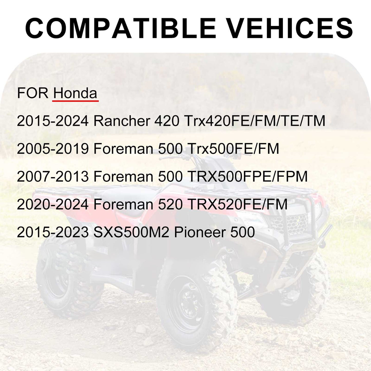 Air Oil Filter & Cleaner Kit for Honda Rancher 420 Foreman Pioneer 500 (2014–2023)