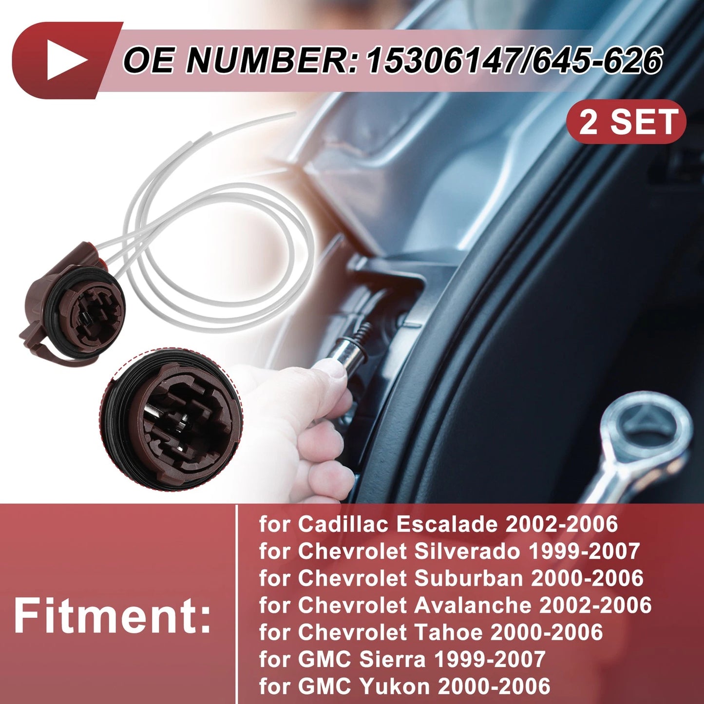 Turn Signal Light Socket Wiring Harness for Cadillac Escalade (2002–2006) No. 15306147