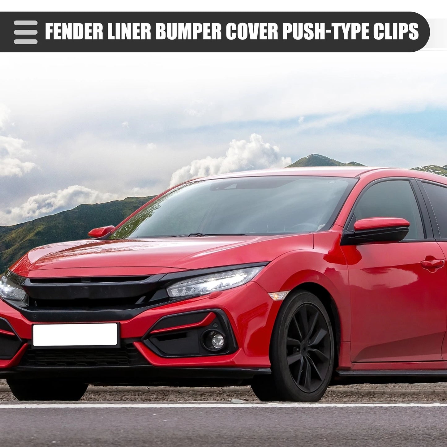 25 Pcs Fender Liner Bumper Cover Clips for Honda (No. 90667TC0U01ZA)