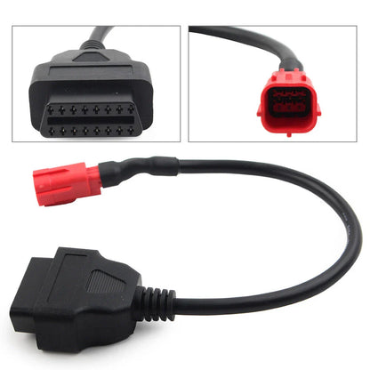 6 Pin to 16 Pin OBD2 Cable Connectors for Honda Motorcycles