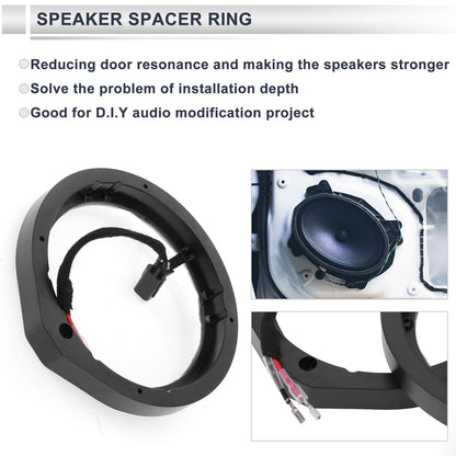 Set of 2 Speaker Spacer Rings for Honda 13-24 6.5" Tweeter Adaptors