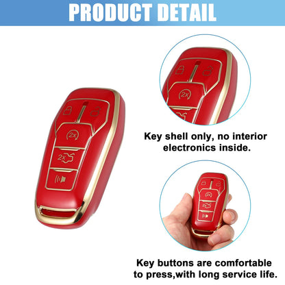 TPU Remote Key Fob Case Cover 5 Button for Ford Fusion F150 (2013–2020)