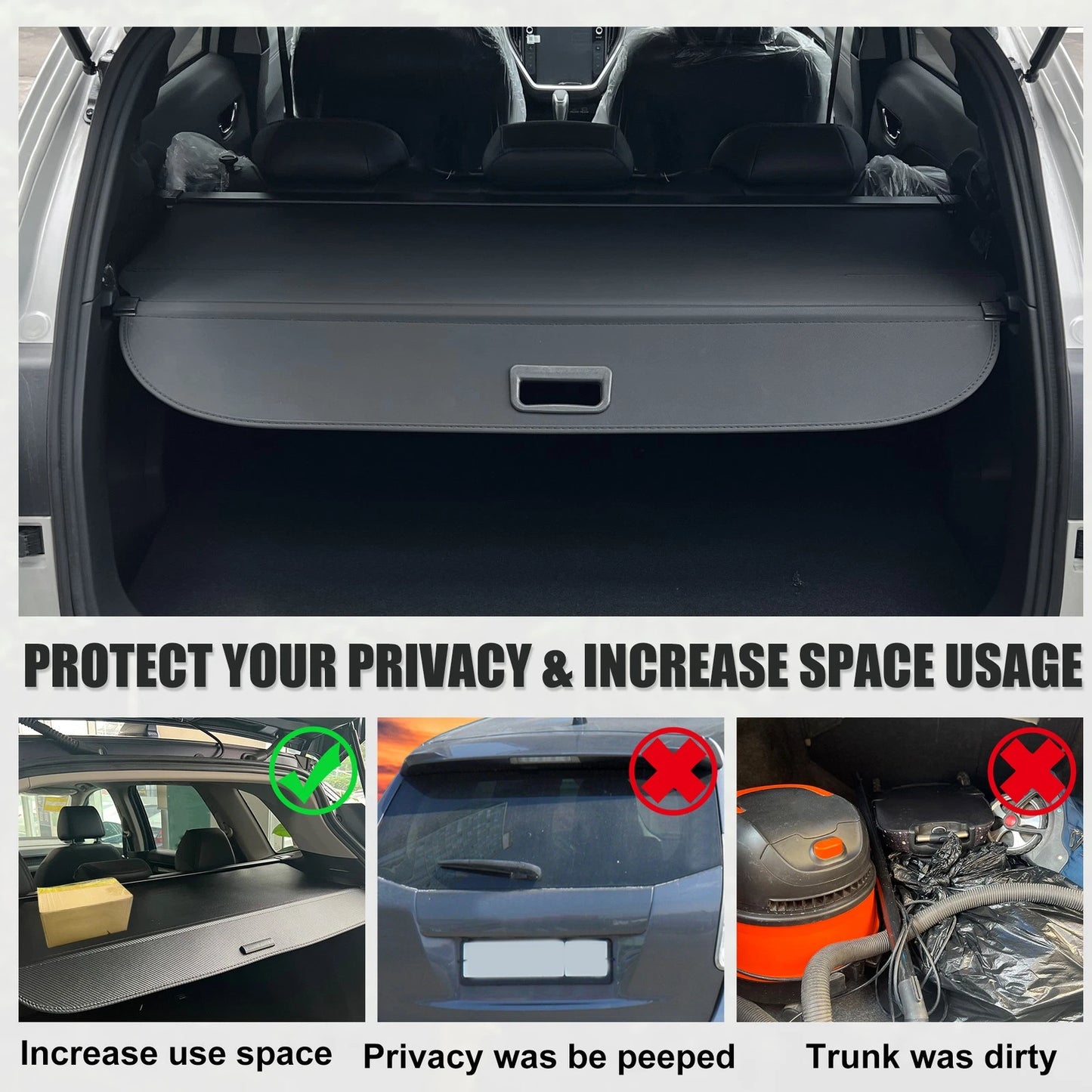 Retractable Cargo Cover for Mazda CX-30 (2020–2023) Waterproof Non Slip