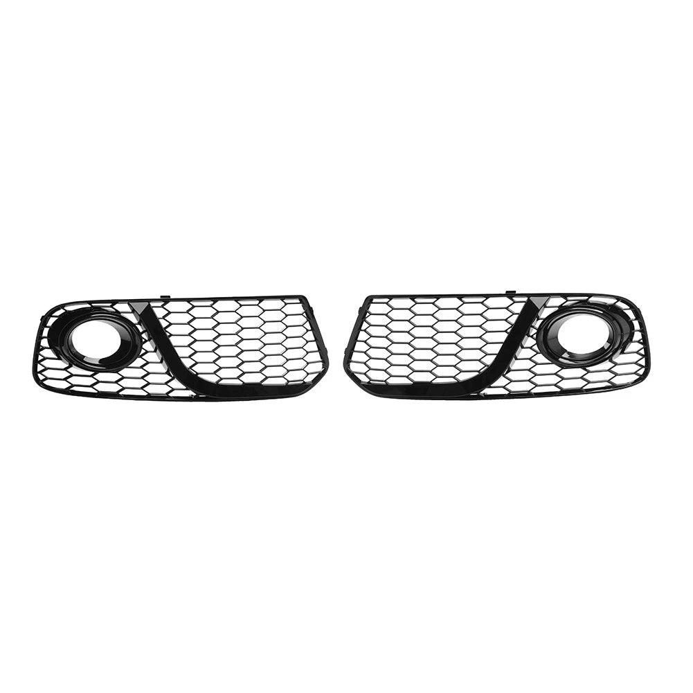 Front Bumper Honeycomb Fog Light Grille with ACC Caps for Audi A4 S4 (2019–2020)