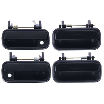 Set of 4 Outer Door Handles Textured Black for Toyota Hilux (1988–1997)