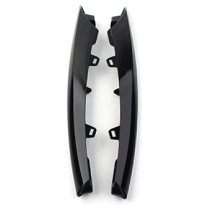 Gloss Black Front Side Grille Bumper Molding Trim for Jaguar XJ (2010-2015)