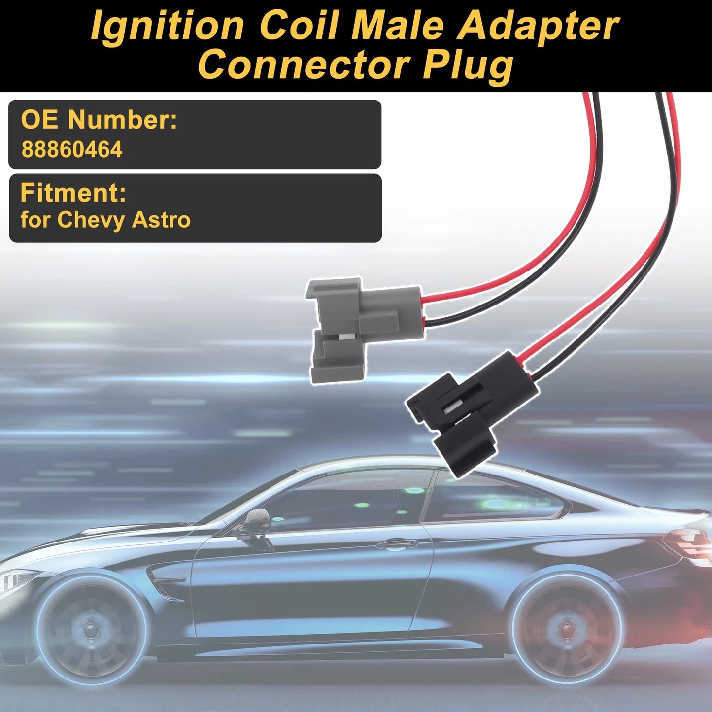 2Pcs Ignition Coil Connector Plug for Chevy Astro (No. 88860464)