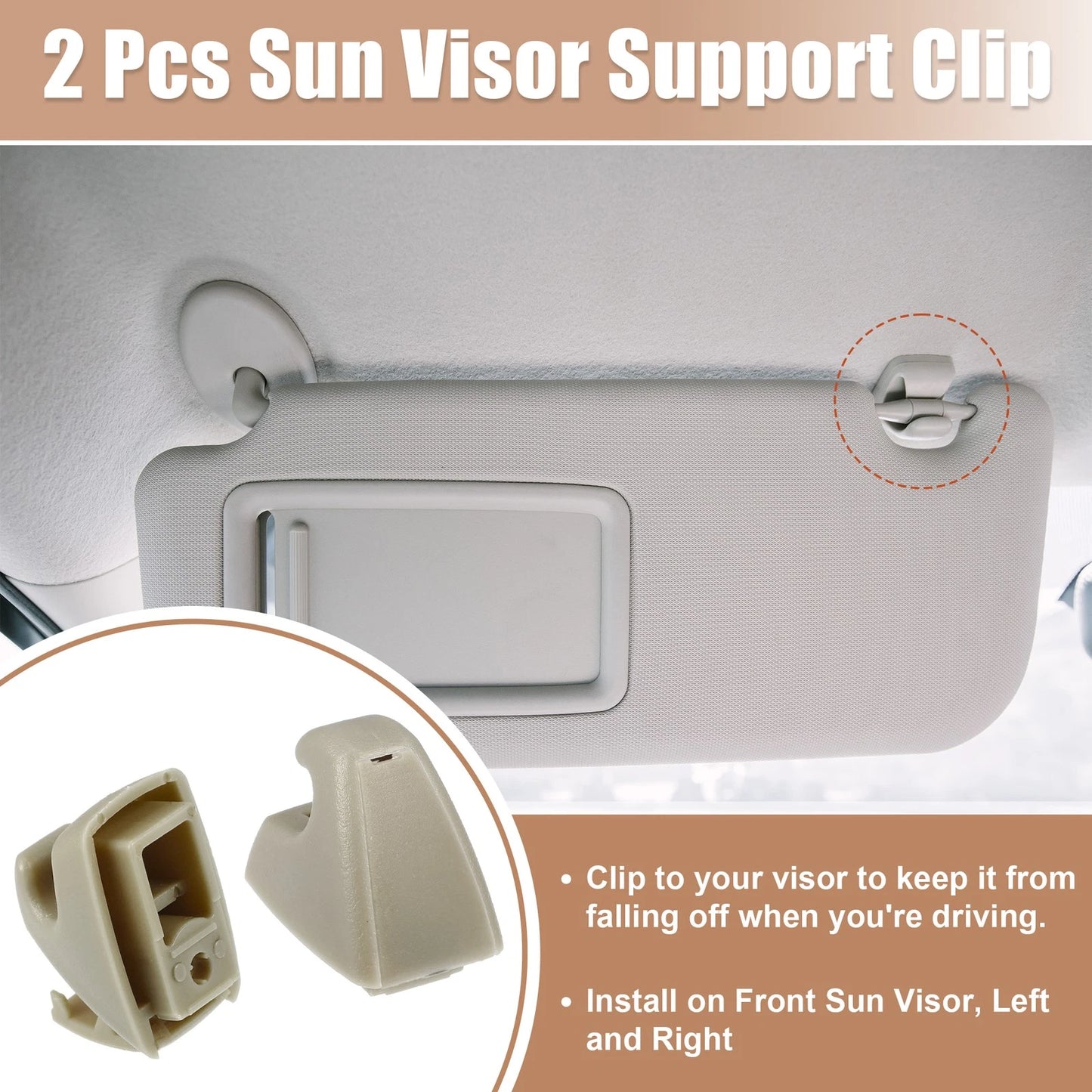 2pcs Sun Visor Support Clip Retainer 95994975 for Chevrolet Cruze Sonic (2011–2019)