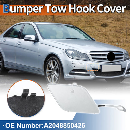 Tow Hook Cover for Mercedes-Benz (A2048850426) (2012–2015) Silver Tone