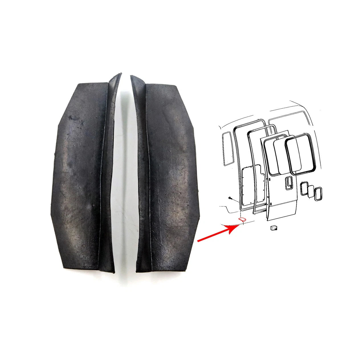 Spacer Back Door Weatherstrip for Toyota Coaster (1979–1982)