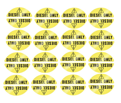16 Pair Diesel Only Yellow Door Decal for Truck