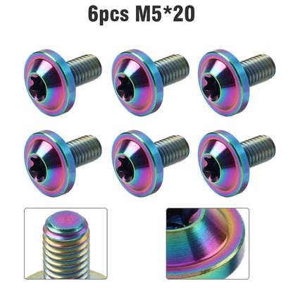 6 x Titanium Alloy M5x20mm Torx Head Bolts for Bike Motorcycle