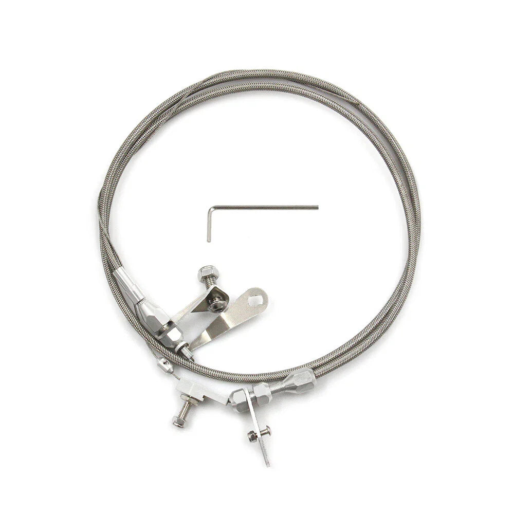 Stainless Braided Kick Down Cable for Ford C6 Transmission (1966-1986)