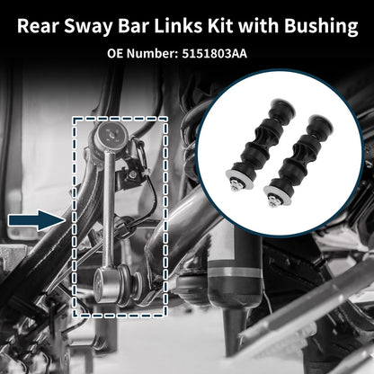 Set of 2 Rear Stabilizer Bar Links for Dodge Caliber (2010–2012) No. 5151803AA