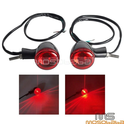 Bullet Red Brake Stop Light Taillight for Harley Sportster XL883 XL1200 (1992-2022)