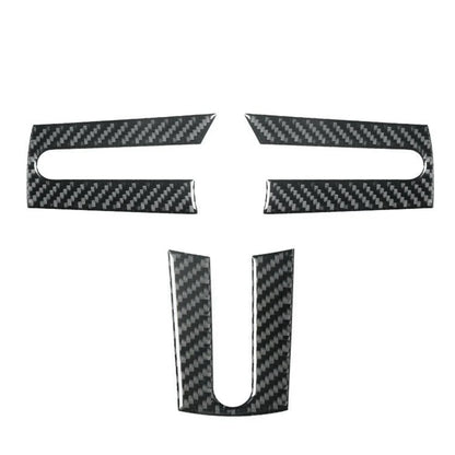 3 x Carbon Fiber Interior Steering Wheel Cover Trim for Ford Mustang (2005–2009)