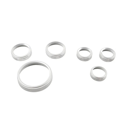 Stereo Tune Knob Headlight Switch Covers for Ford Bronco (2021-2022) Silver