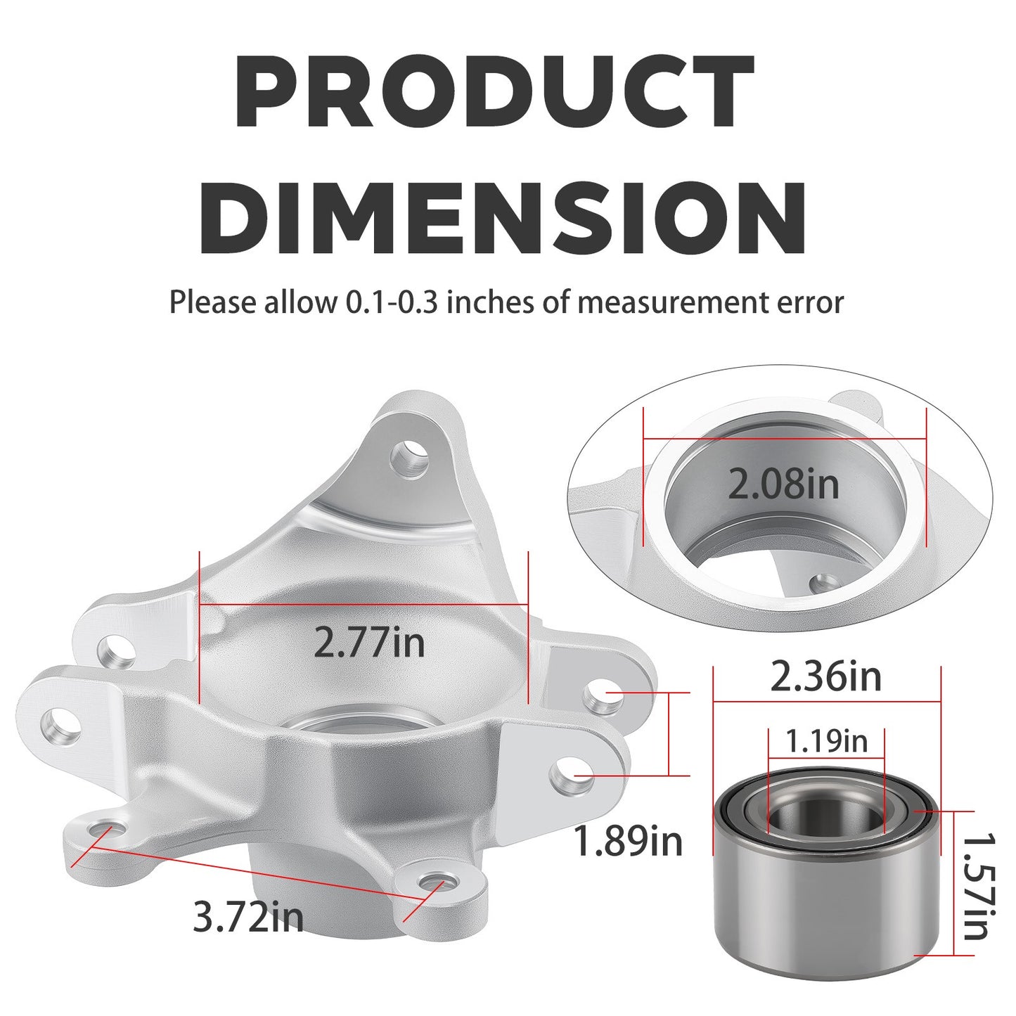 Rear Right Knuckle & Bearing for Can-Am Maverick 1000R (2016–2017)
