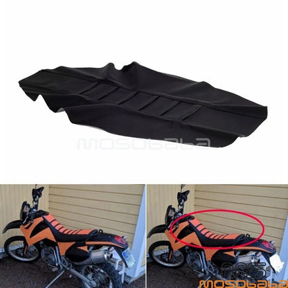 Black Ribbed Gripper Seat Cover for Honda CR125 CR250R CRF150F CRF230F