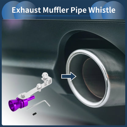 Turbo Sound Exhaust Muffler Pipe Whistle for Universal Fit (1 Set)
