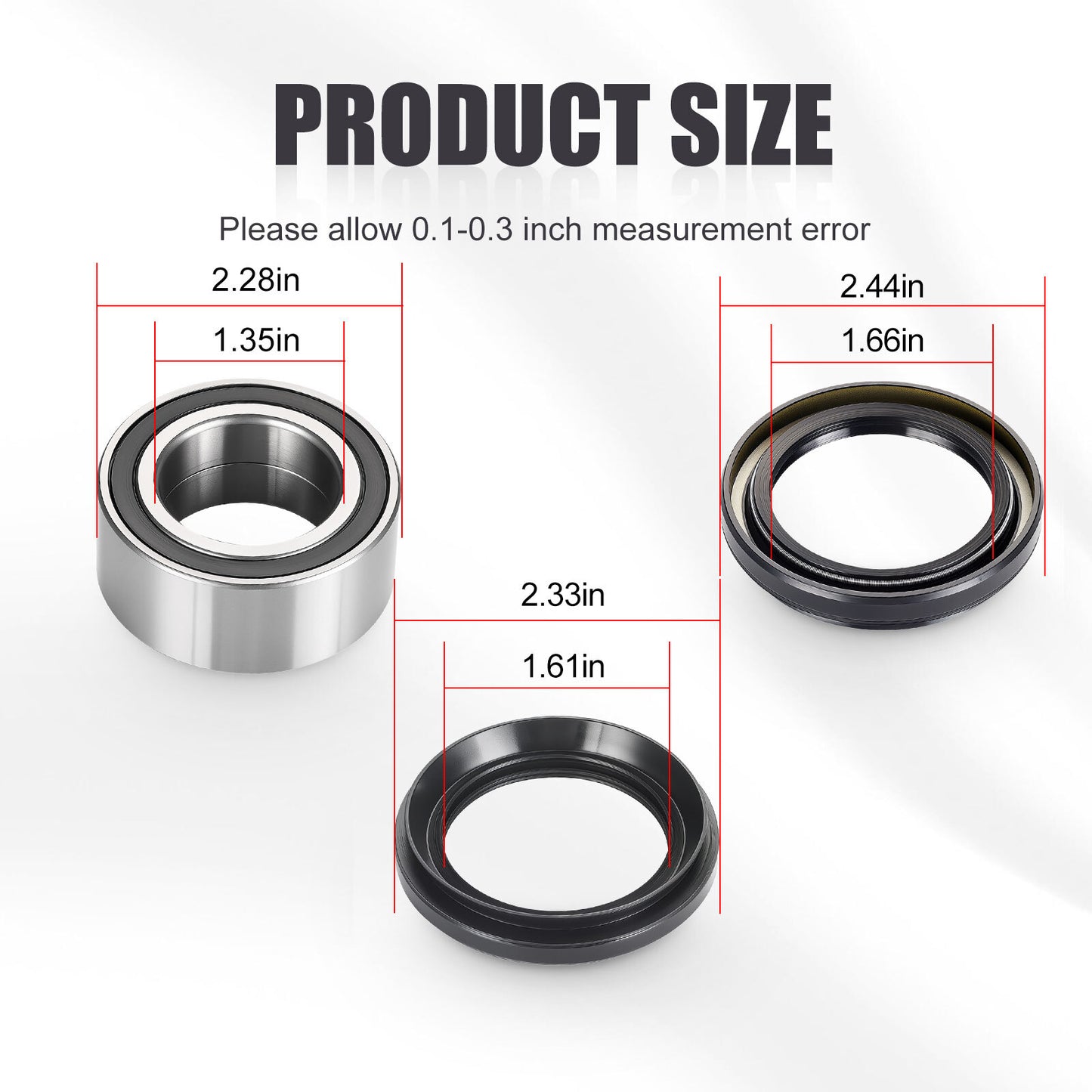 Rear Wheel Bearings & Seals Kit for Honda Rincon 650 680 (2003–2014)