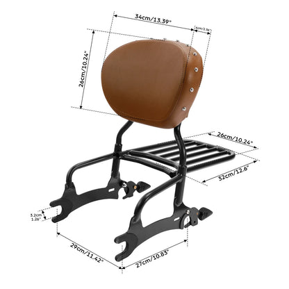 Backrest Sissy Bar Mounting Spools for Indian Springfield (2014-2024)