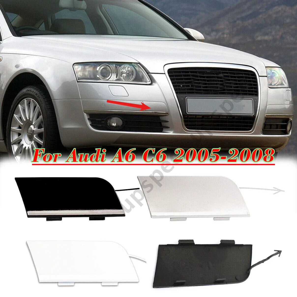 Tow Hook Eye Cover Cap for Audi A6 C6 (2005–2008)
