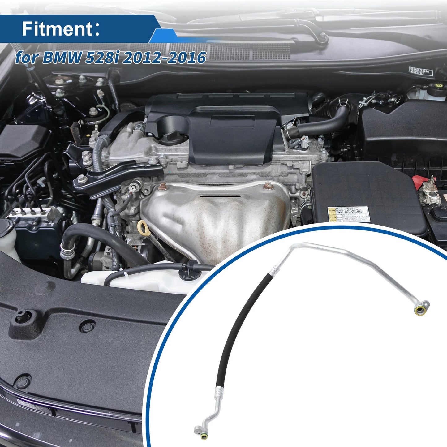 A/C Refrigerant Liquid Hose for BMW 528i (2012–2016) No. 64539253594