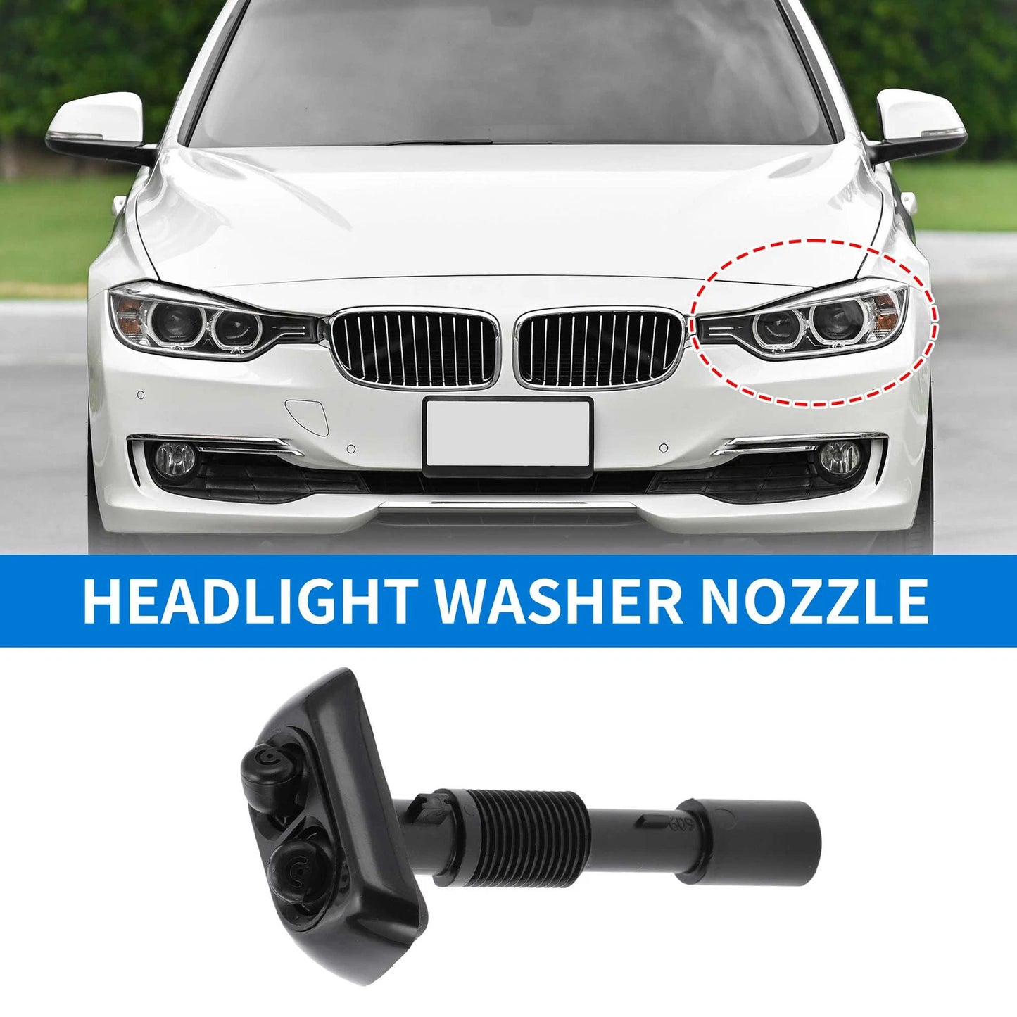 Front Left Headlight Washer Nozzle for BMW 740iL 740i 750i (1995–2001) No. 61678370559