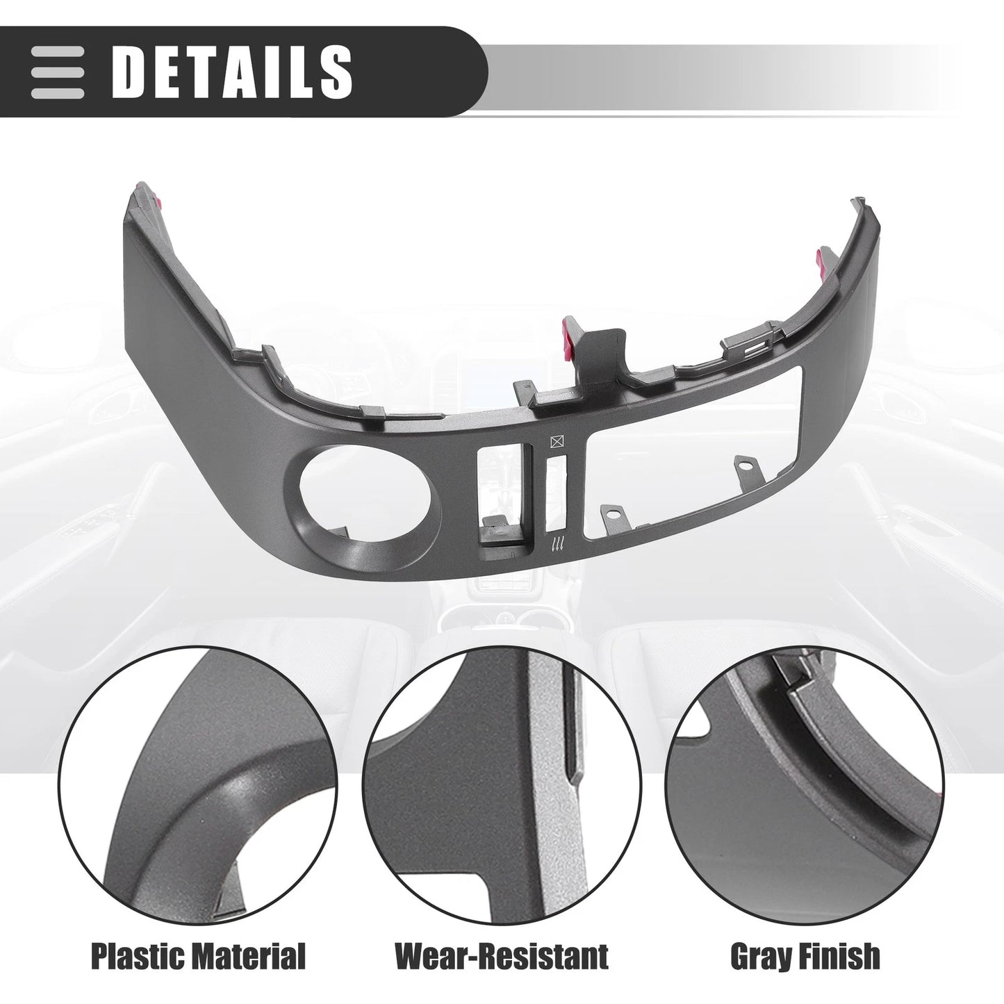 Left Center Dash A/C Outlet Vent Trim Panel for Toyota Prius (2004–2006) No. 55670-47040